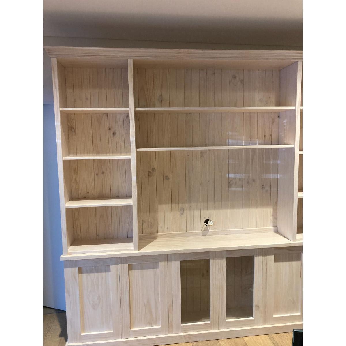 BURLINGTON 2 PIECE WALL UNIT TV ENTERTAINMENT CENTRE BOOKCASE/BOOKSHELF - MyChocolateWood