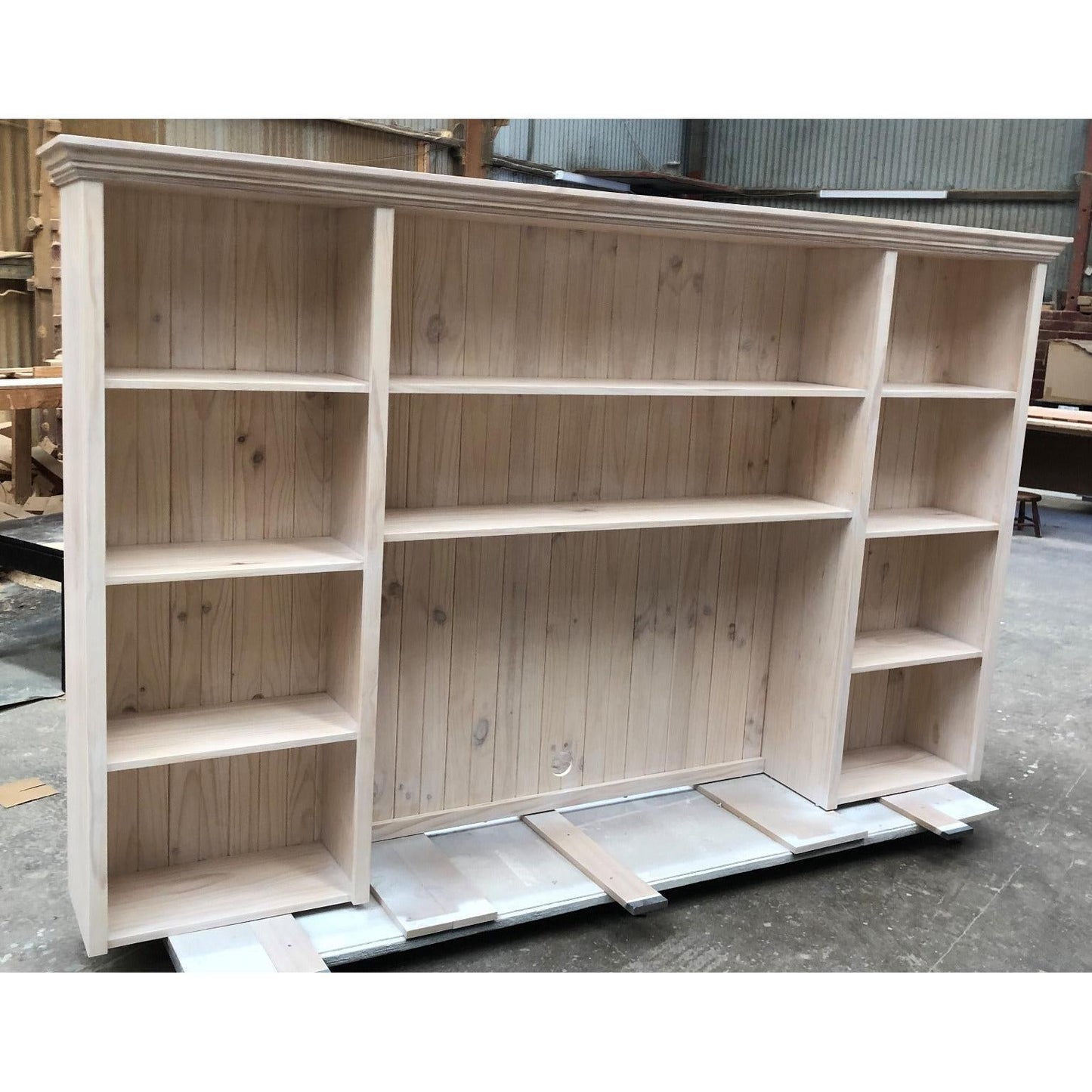 BURLINGTON 2 PIECE WALL UNIT TV ENTERTAINMENT CENTRE BOOKCASE/BOOKSHELF - MyChocolateWood