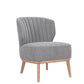 BUTTERCUP FABRIC ARMCHAIR IN GREY - MyChocolateWood