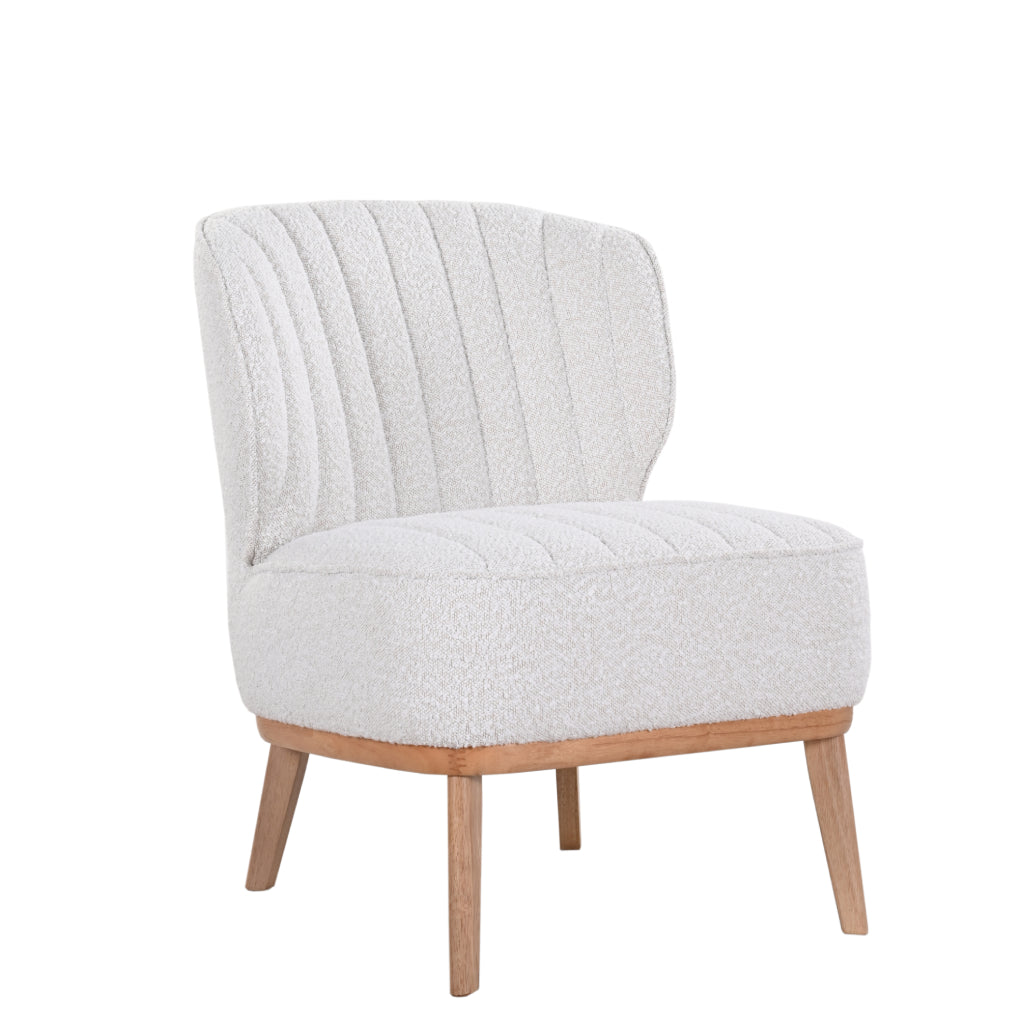 BUTTERCUP FABRIC ARMCHAIR IN BEIGE - MyChocolateWood