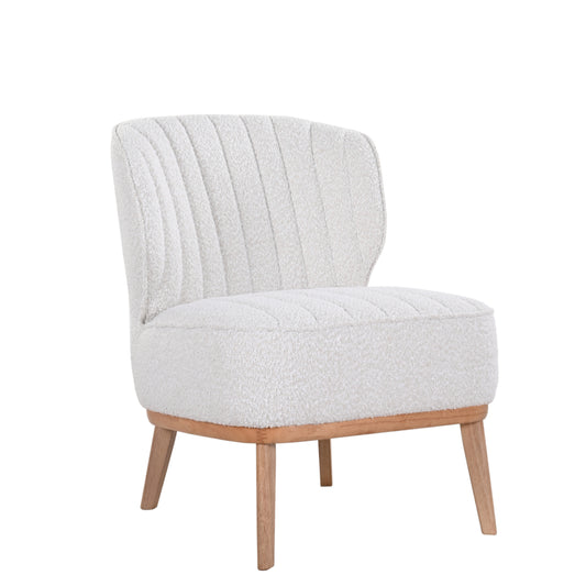 BUTTERCUP FABRIC ARMCHAIR IN BEIGE - MyChocolateWood