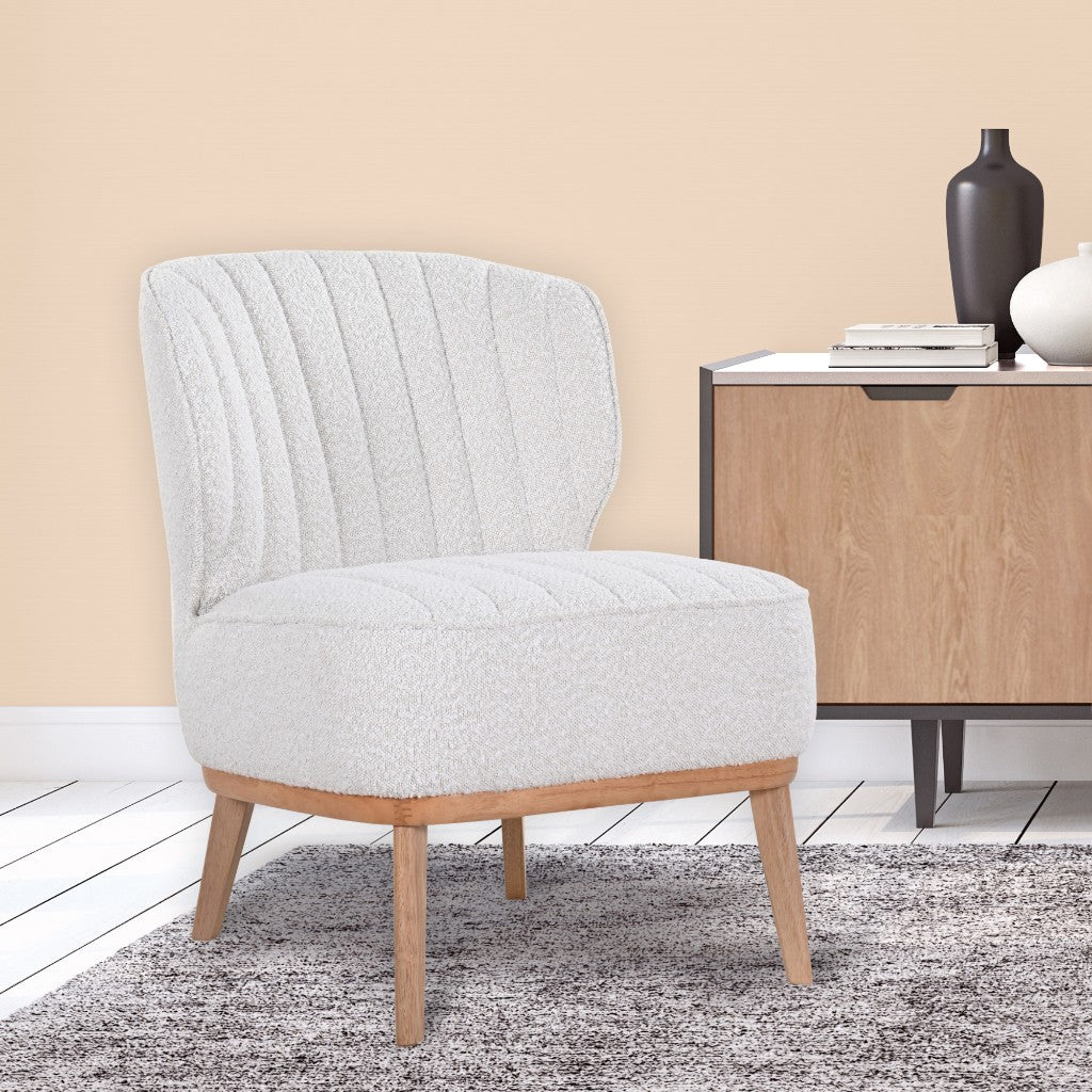 BUTTERCUP FABRIC ARMCHAIR IN BEIGE - MyChocolateWood