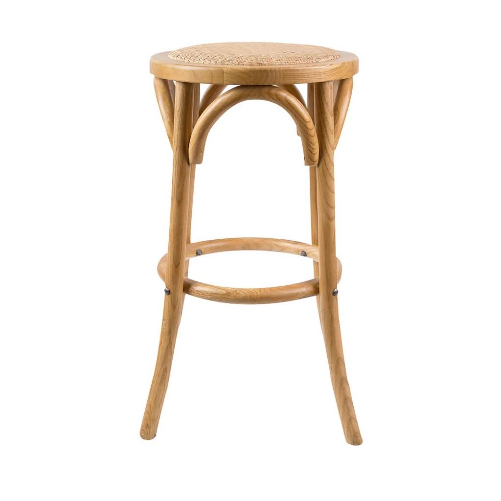 CAFE KITCHEN STOOL IN NATURAL 66CM HIGH - MyChocolateWood