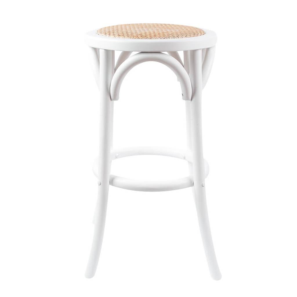 CAFE KITCHEN STOOL IN WHITE 66CM HIGH - MyChocolateWood