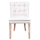 CALABRIA ANTIQUE WHITE FABRIC DINING CHAIR WITH WHITEWASH LEGS - MyChocolateWood
