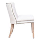 CALABRIA ANTIQUE WHITE FABRIC DINING CHAIR WITH WHITEWASH LEGS - MyChocolateWood