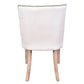 CALABRIA ANTIQUE WHITE FABRIC DINING CHAIR WITH WHITEWASH LEGS - MyChocolateWood
