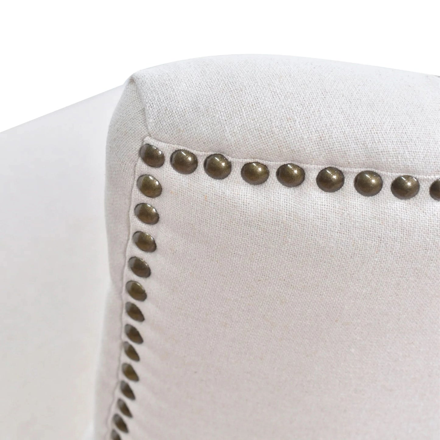 CALABRIA ANTIQUE WHITE FABRIC DINING CHAIR WITH WHITEWASH LEGS - MyChocolateWood