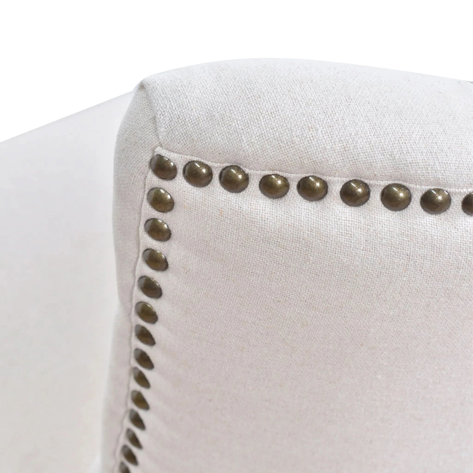 CALABRIA ANTIQUE WHITE FABRIC DINING CHAIR WITH WHITEWASH LEGS - MyChocolateWood