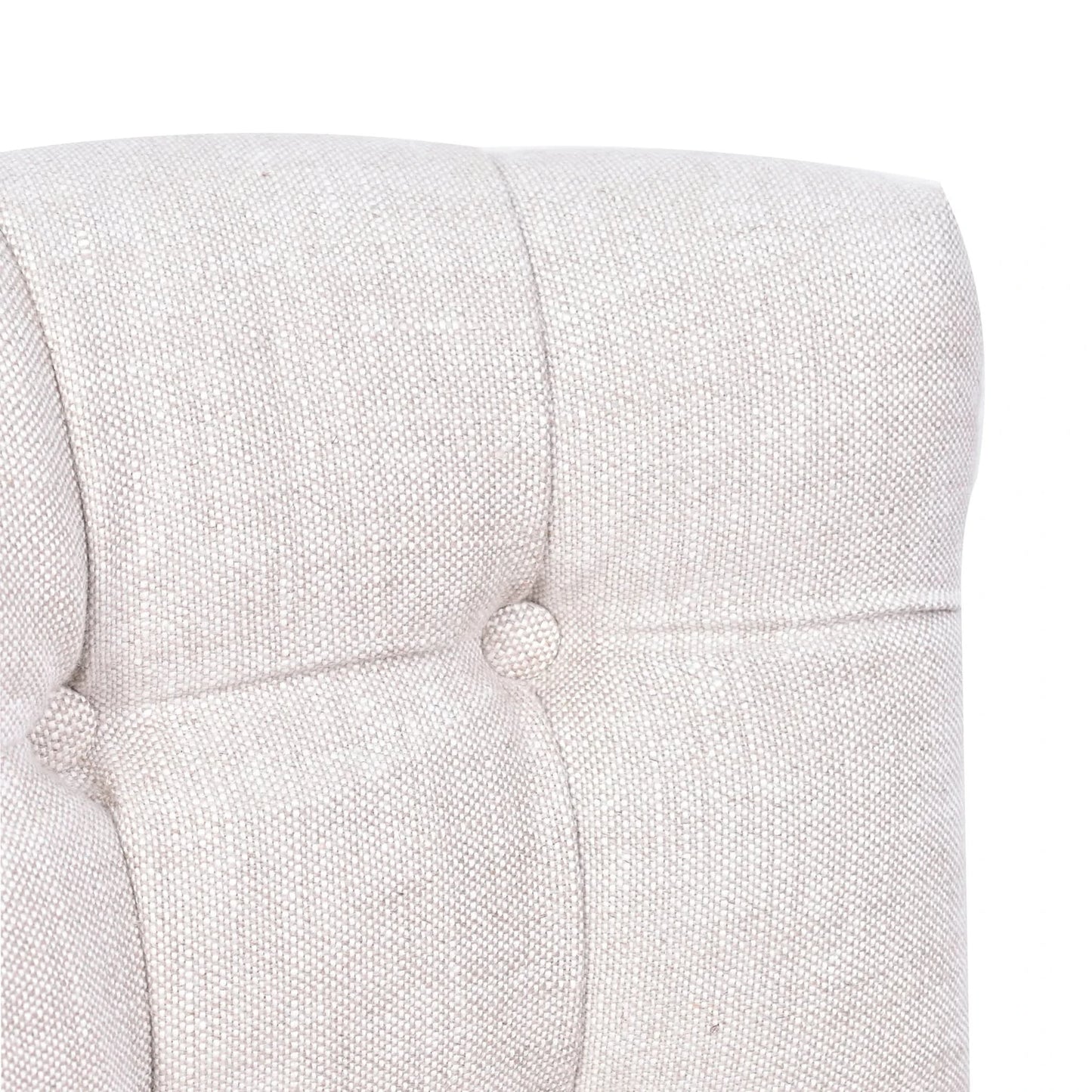 CALABRIA DOVE GREY LINEN FABRIC DINING CHAIR WITH BRIARSMOKE LEGS - MyChocolateWood