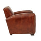 CAMBRIDGE CLUB AGED LEATHER ARMCHAIR IN VINTAGE BROWN- BOLD BRASS STUD DETAILING - MyChocolateWood