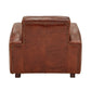 CAMBRIDGE CLUB AGED LEATHER ARMCHAIR IN VINTAGE BROWN- BOLD BRASS STUD DETAILING - MyChocolateWood