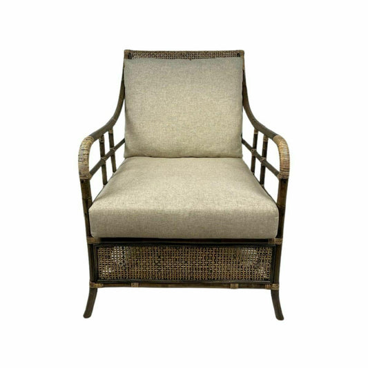 CAMINO RATTAN & MANGO ARMCHAIR LOUNGE CHAIR EASY CHAIR BLACK SHADOW - MyChocolateWood