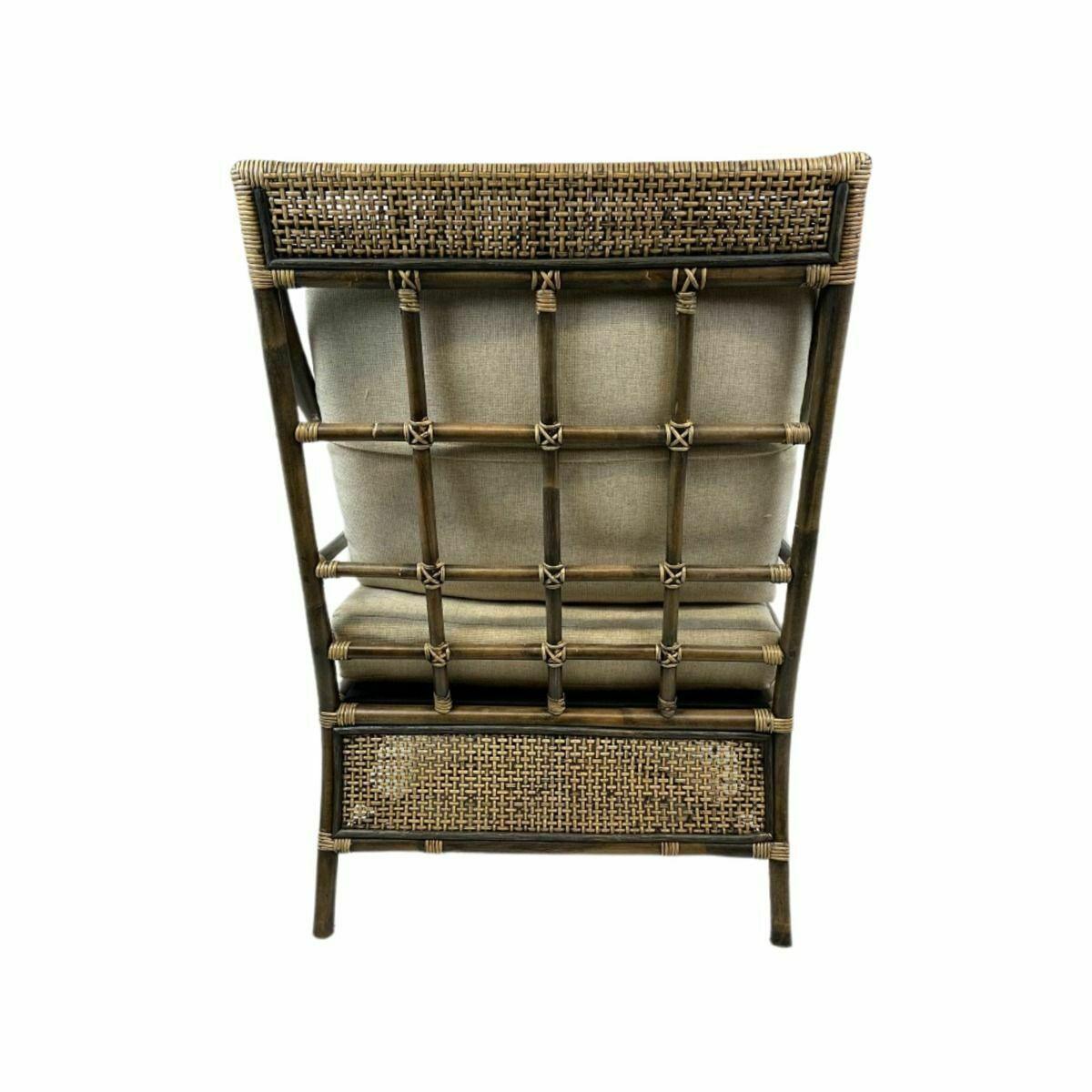 CAMINO RATTAN & MANGO ARMCHAIR LOUNGE CHAIR EASY CHAIR BLACK SHADOW - MyChocolateWood