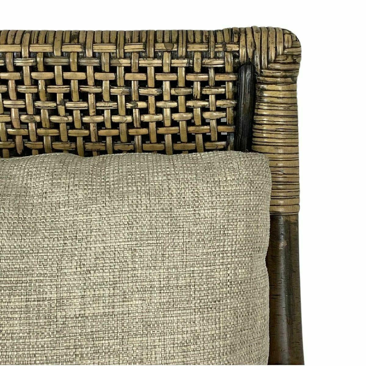 CAMINO RATTAN & MANGO ARMCHAIR LOUNGE CHAIR EASY CHAIR BLACK SHADOW - MyChocolateWood