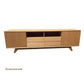 CAMMERAY TASSIE OAK TV/ENTERTAINMENT UNIT IN CLEAR LACQUER - CUSTOM MADE - MyChocolateWood