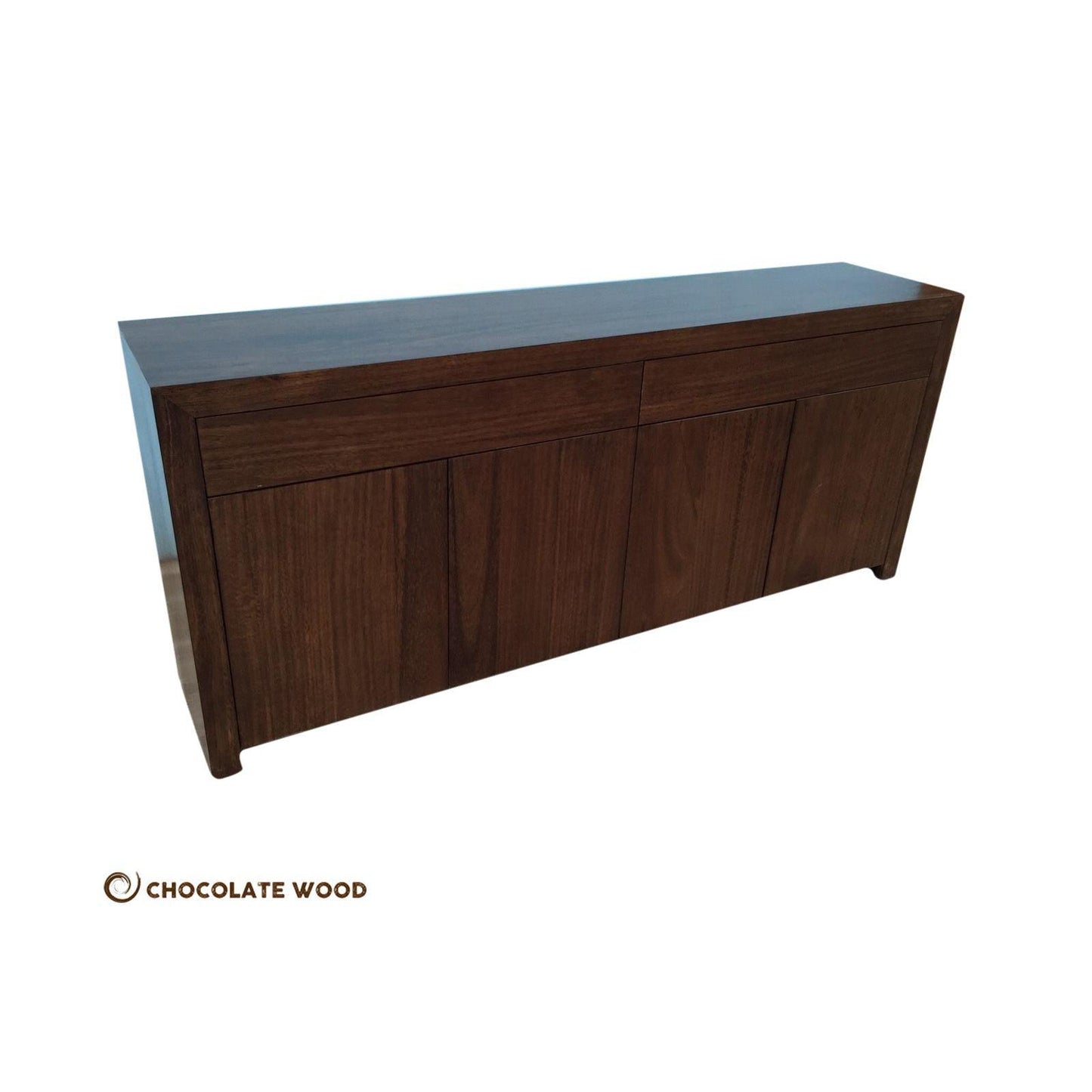 CANNES BUFFET/SIDEBOARD IN TASSIE OAK WITH 4 DOORS & 2 DRAWERS IN LIGHT CHOCOLATE - CUSTOM MADE - MyChocolateWood