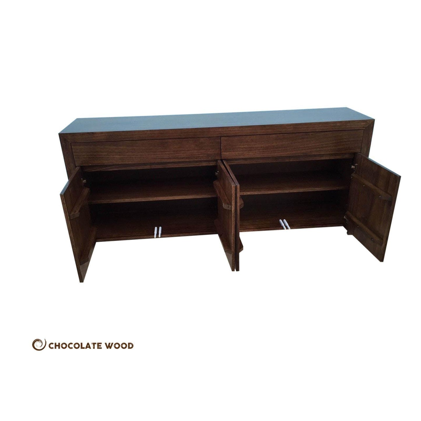 CANNES BUFFET/SIDEBOARD IN TASSIE OAK WITH 4 DOORS & 2 DRAWERS IN LIGHT CHOCOLATE - CUSTOM MADE - MyChocolateWood