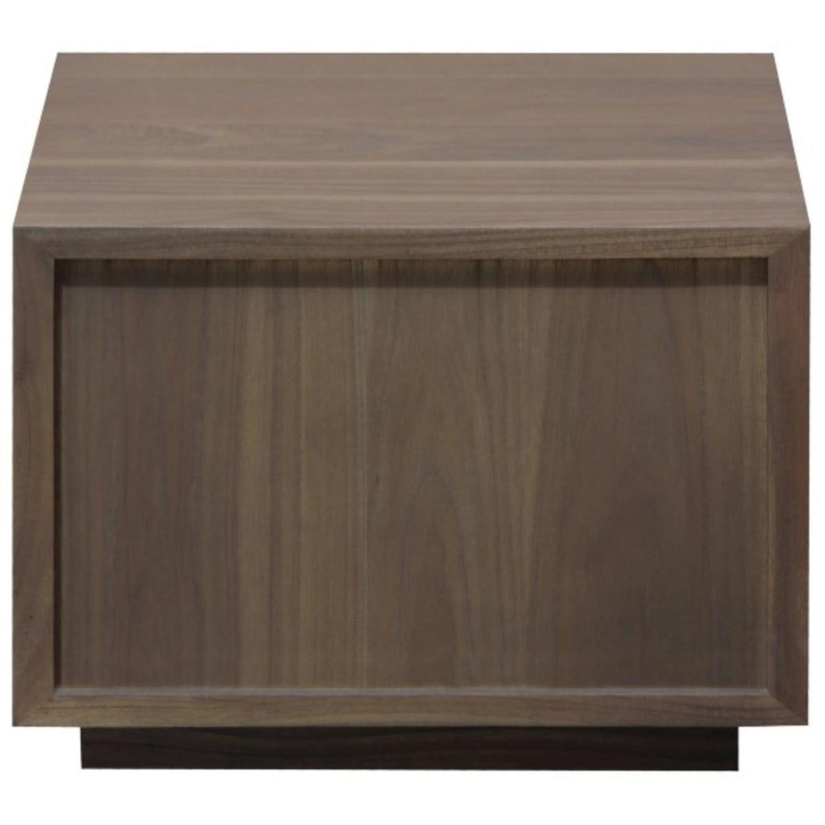 CARDEW SOLID WHITE CEDAR (MINDI WOOD) TIMBER LOW BEDSIDE TABLE 1 DRAWER IN LATTE - MyChocolateWood