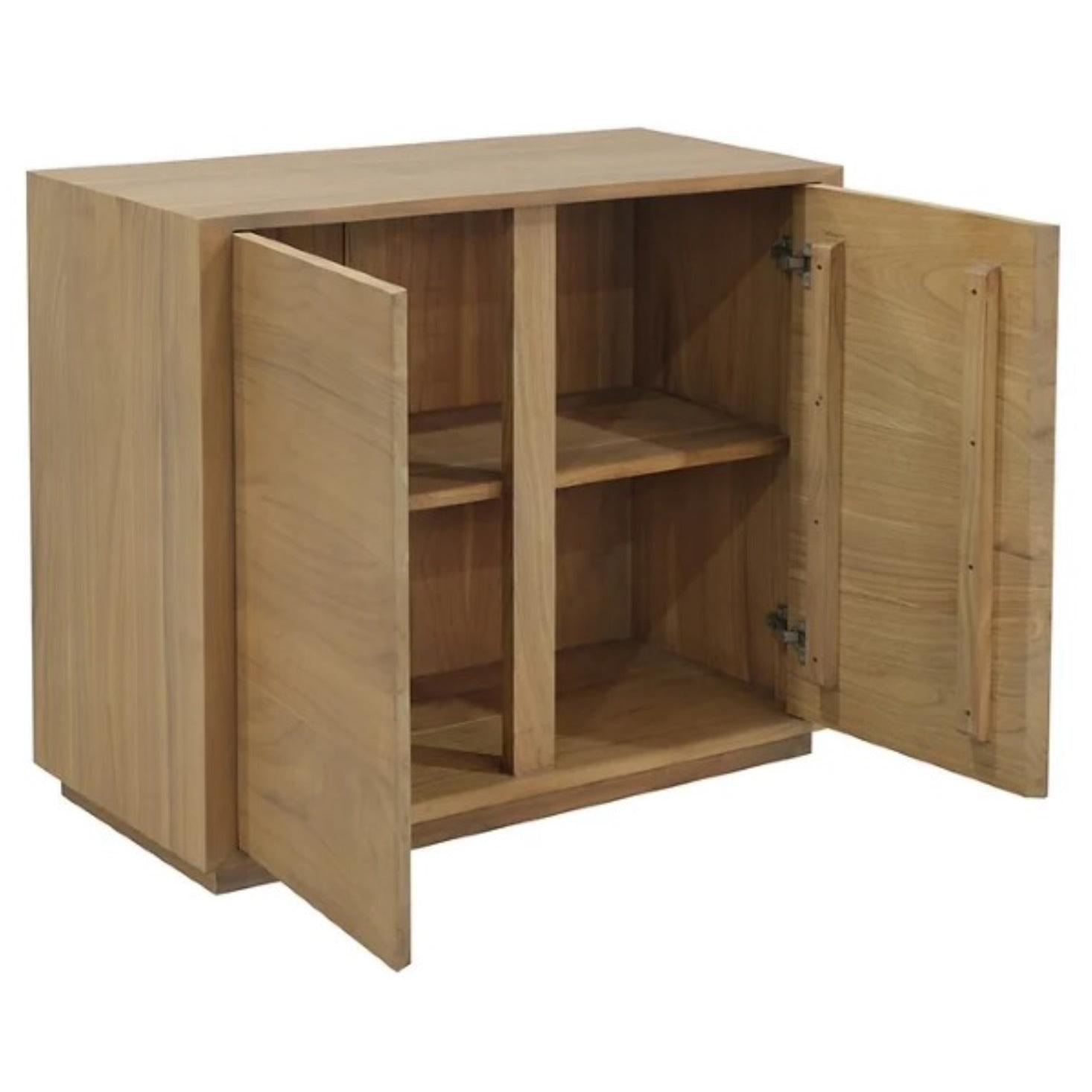 CARDEW SOLID WHITE CEDAR TIMBER 2-DOOR BUFFET IN NATURAL 92CM - MyChocolateWood