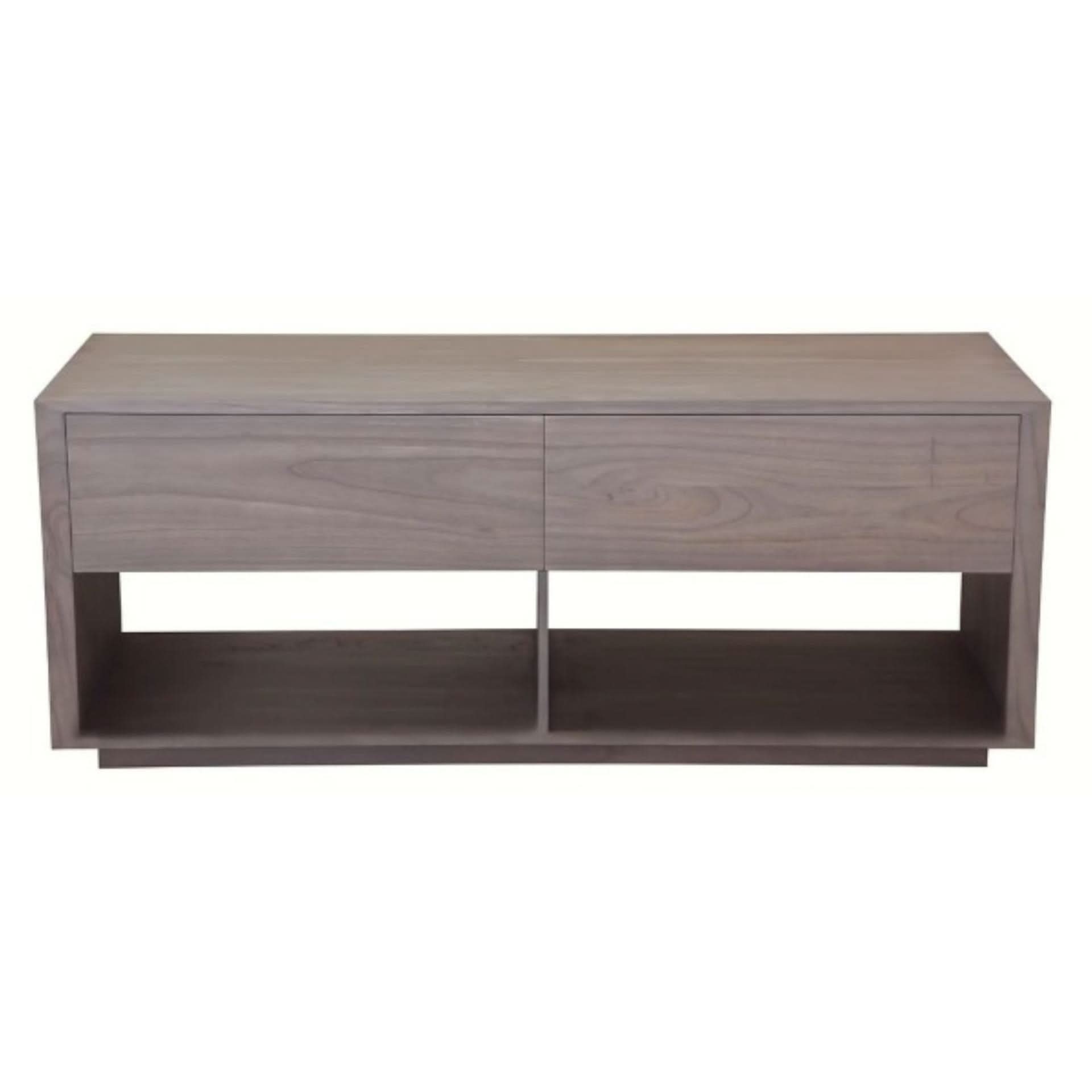 CARDEW SOLID WHITE CEDAR TIMBER 2 DRAWERS 140CM TV UNIT IN LATTE - MyChocolateWood