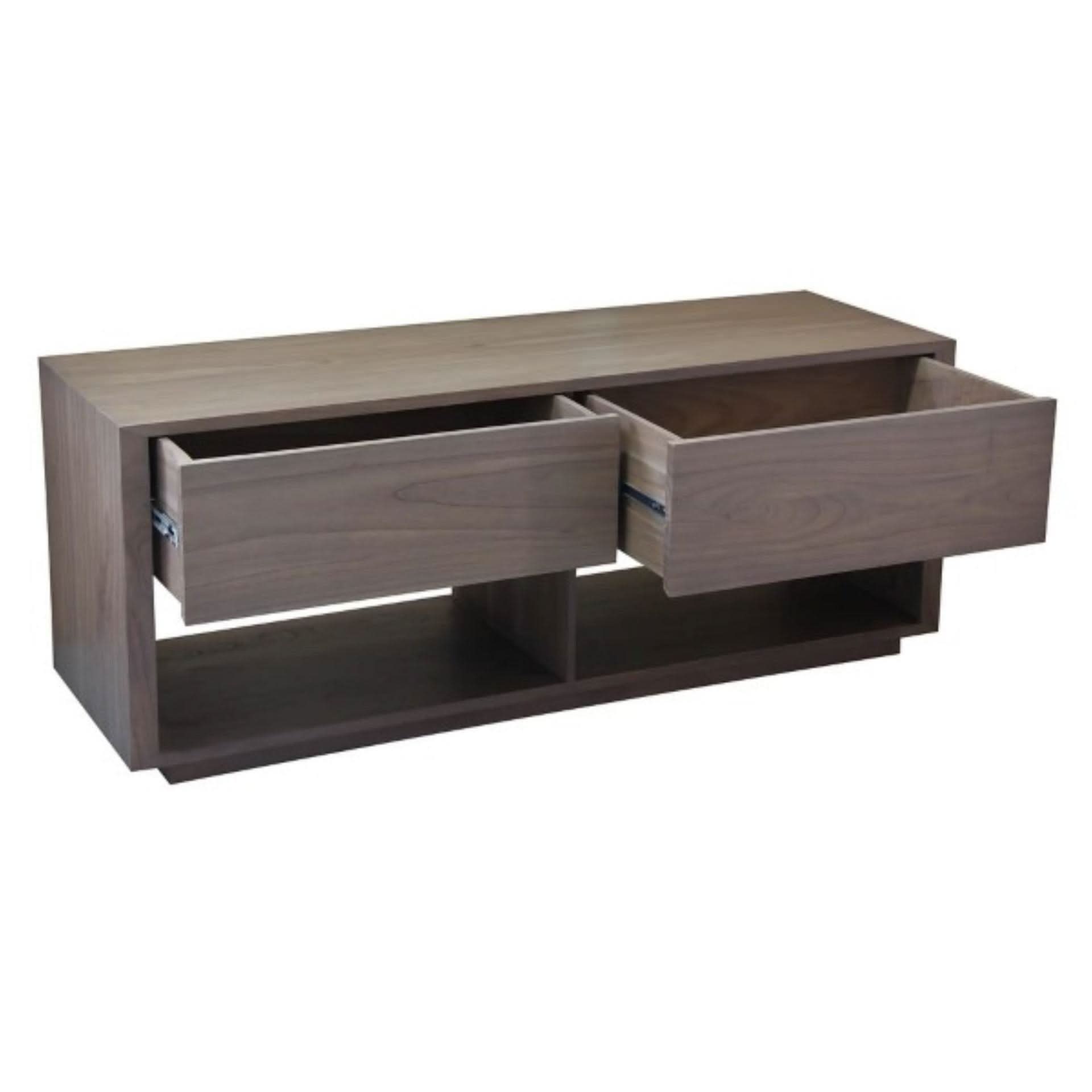 CARDEW SOLID WHITE CEDAR TIMBER 2 DRAWERS 140CM TV UNIT IN LATTE - MyChocolateWood
