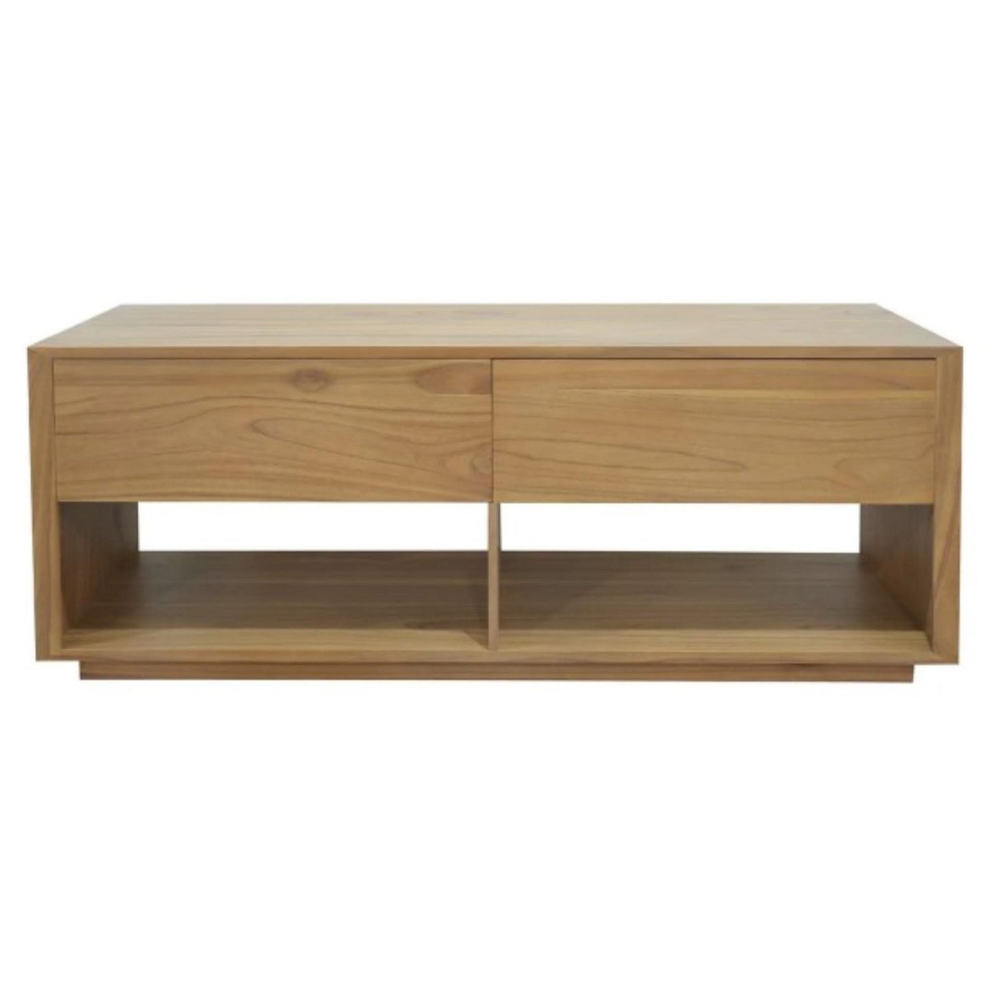 CARDEW SOLID WHITE CEDAR TIMBER 2 DRAWERS 140CM TV UNIT IN NATURAL - MyChocolateWood