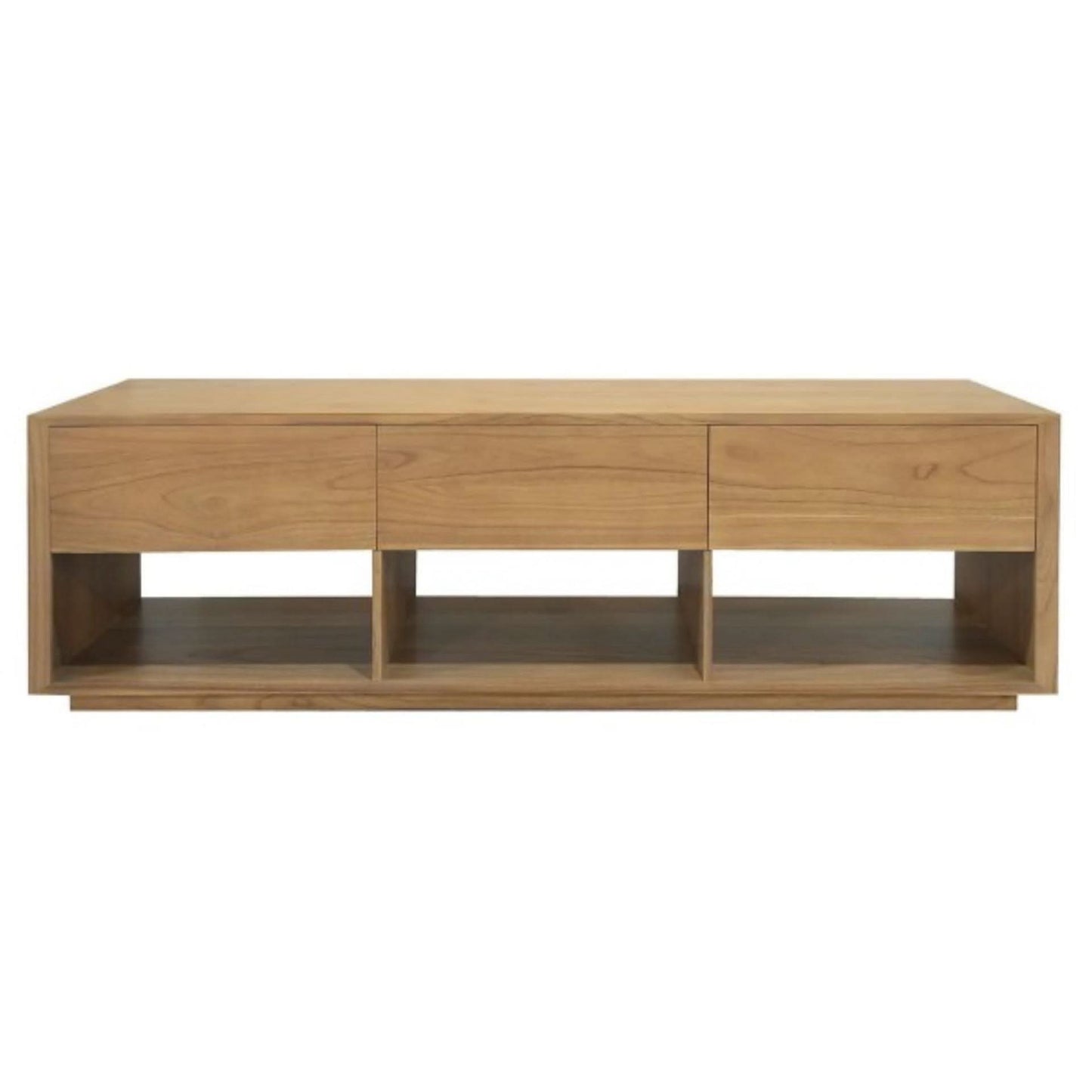 CARDEW SOLID WHITE CEDAR TIMBER 3 DRAWERS 180CM TV UNIT IN NATURAL - MyChocolateWood