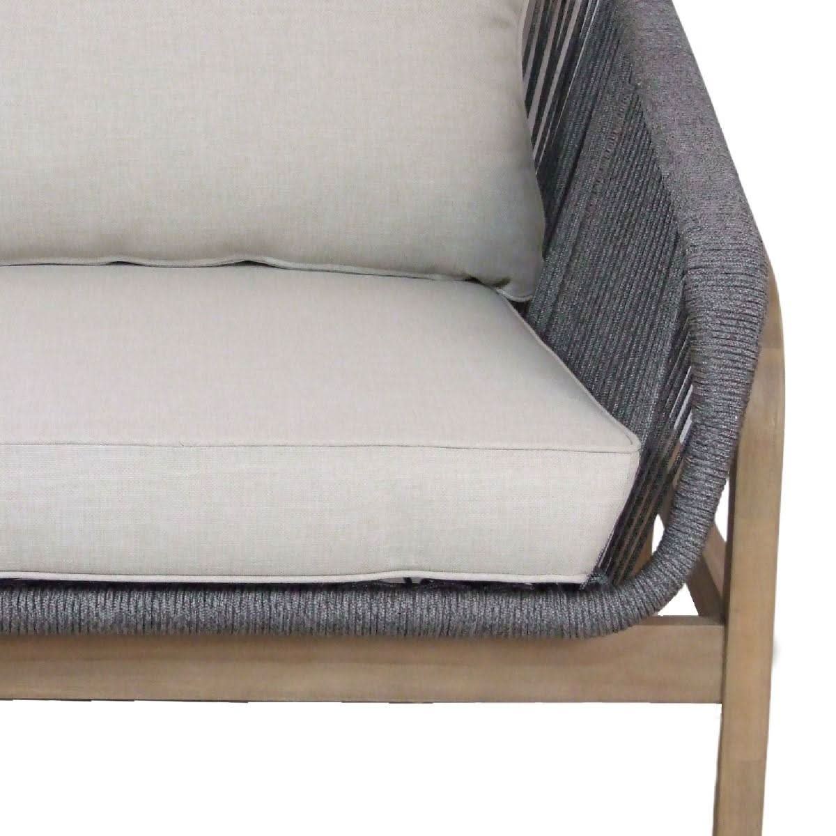 CARRERA ACACIA WOOD & ROPE 4 - PIECE OUTDOORS SETTING - MyChocolateWood