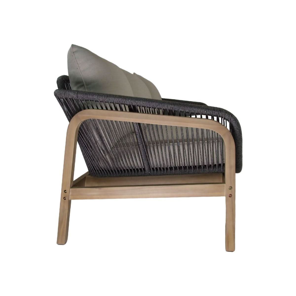 CARRERA ACACIA WOOD & ROPE 4 - PIECE OUTDOORS SETTING - MyChocolateWood