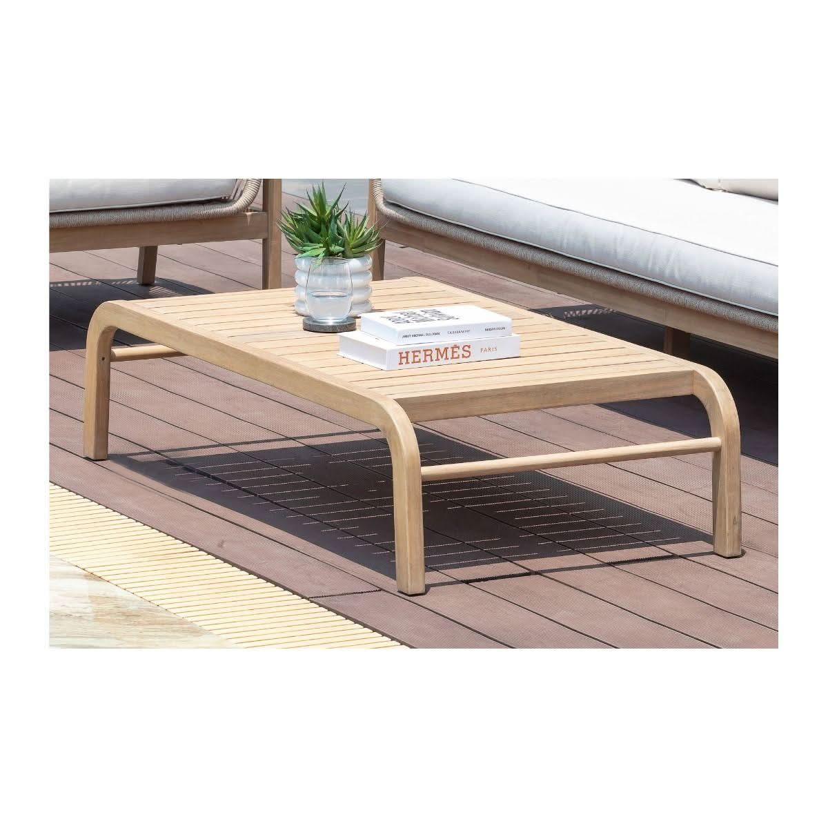 CARRERA ACACIA WOOD & ROPE 4 - PIECE OUTDOORS SETTING - MyChocolateWood