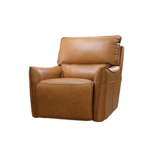 CARRERA LEATHER 1-SEATER SINGLE ELECTRIC RECLINER  ARMCHAIR TAN