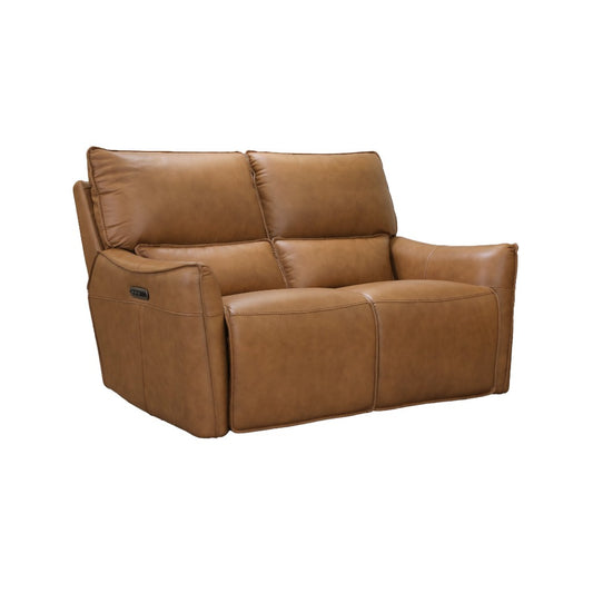 CARRERA LEATHER 2-SEATER DUAL MOTOR ELECTRIC RECLINER  SOFA TAN