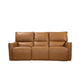 CARRERA LEATHER 3-SEATER DUAL MOTOR ELECTRIC RECLINER  SOFA TAN - MyChocolateWood
