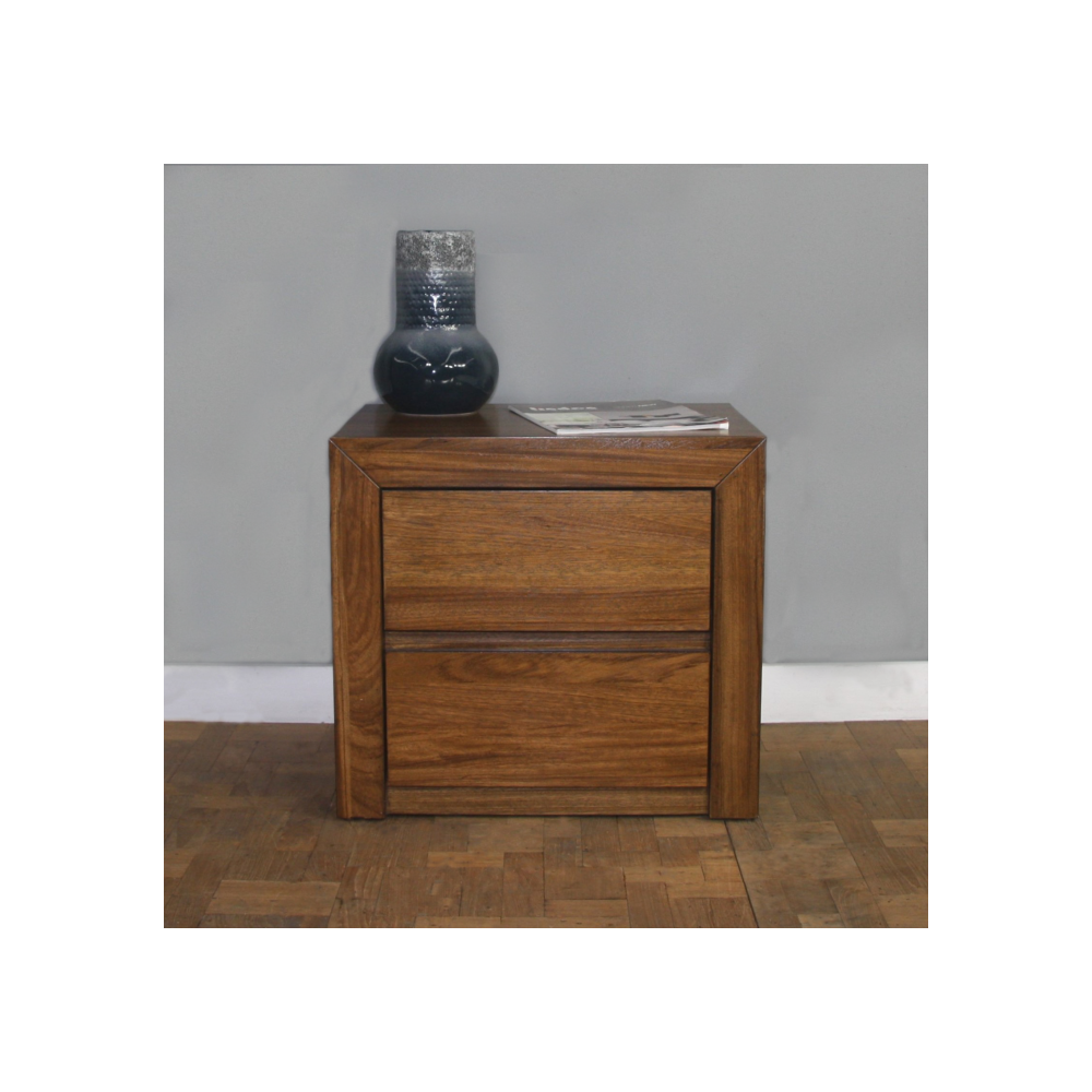 CARTAGENA 2 DRAWERS BEDSIDE TABLE - MyChocolateWood