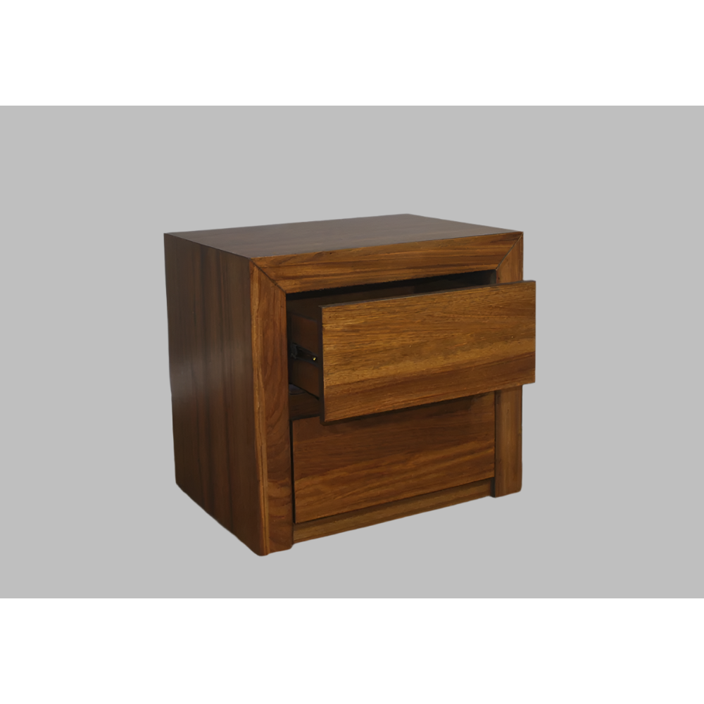 CARTAGENA 2 DRAWERS BEDSIDE TABLE - MyChocolateWood