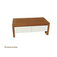 CARTER MADE TO ORDER  2 DRAWER TASSIE OAK COFFEE TABLE IN CLEAR LACQUER - MyChocolateWood