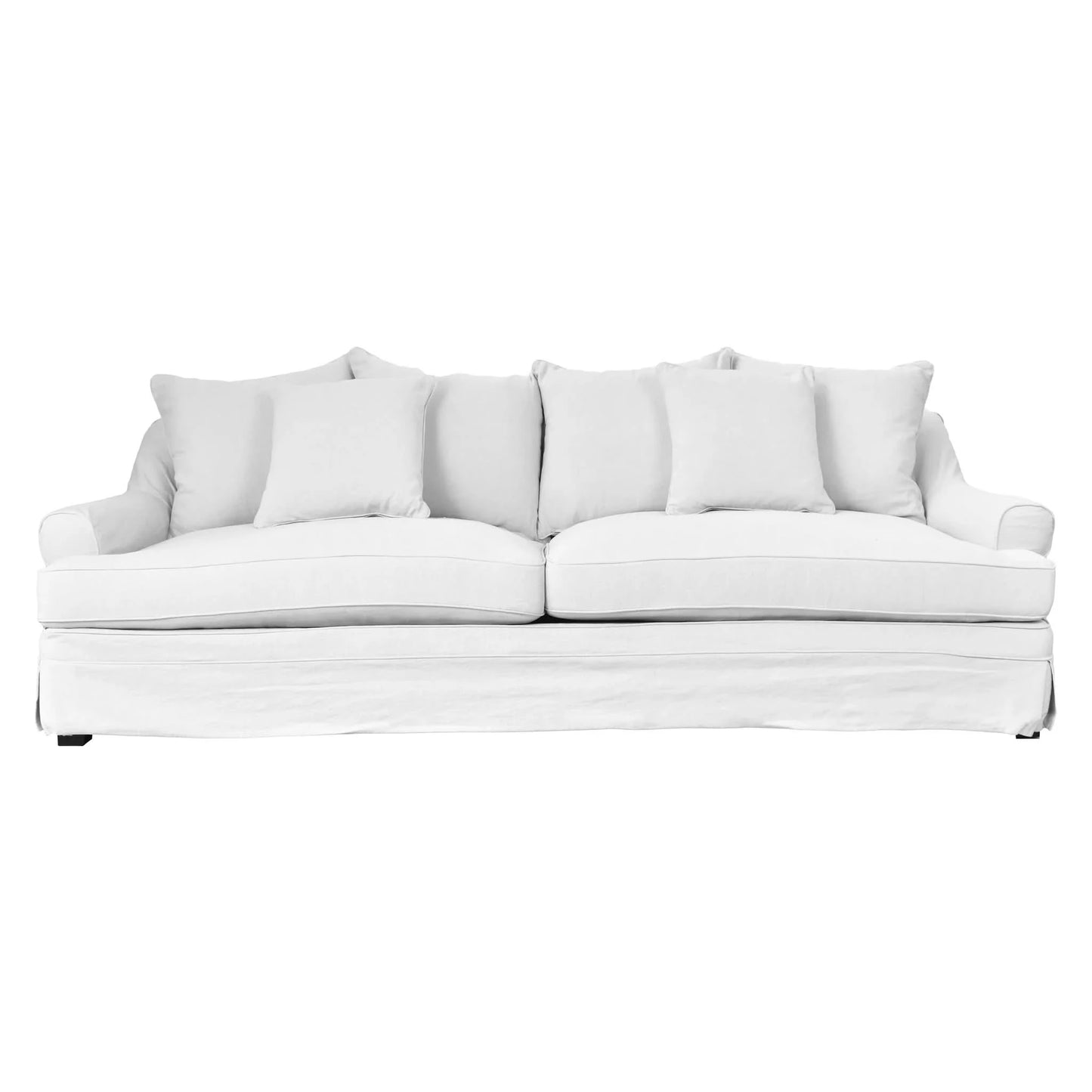 CASPIAN 3.5-SEATER SLIPCOVER HAMPTONS STYLE SOFA IN CLOUD - MyChocolateWood