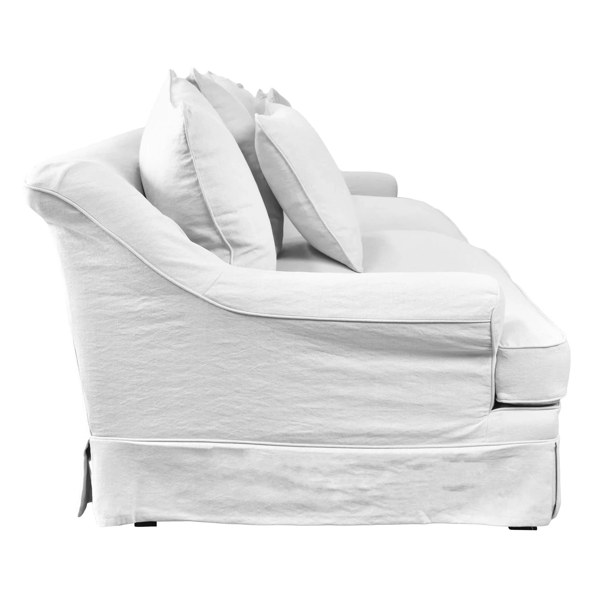 CASPIAN 3.5-SEATER SLIPCOVER HAMPTONS STYLE SOFA IN CLOUD - MyChocolateWood