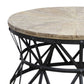 CASTELINO ROUND COFFEE TABLE WITH MANGO WOOD NATURAL TOP - MyChocolateWood