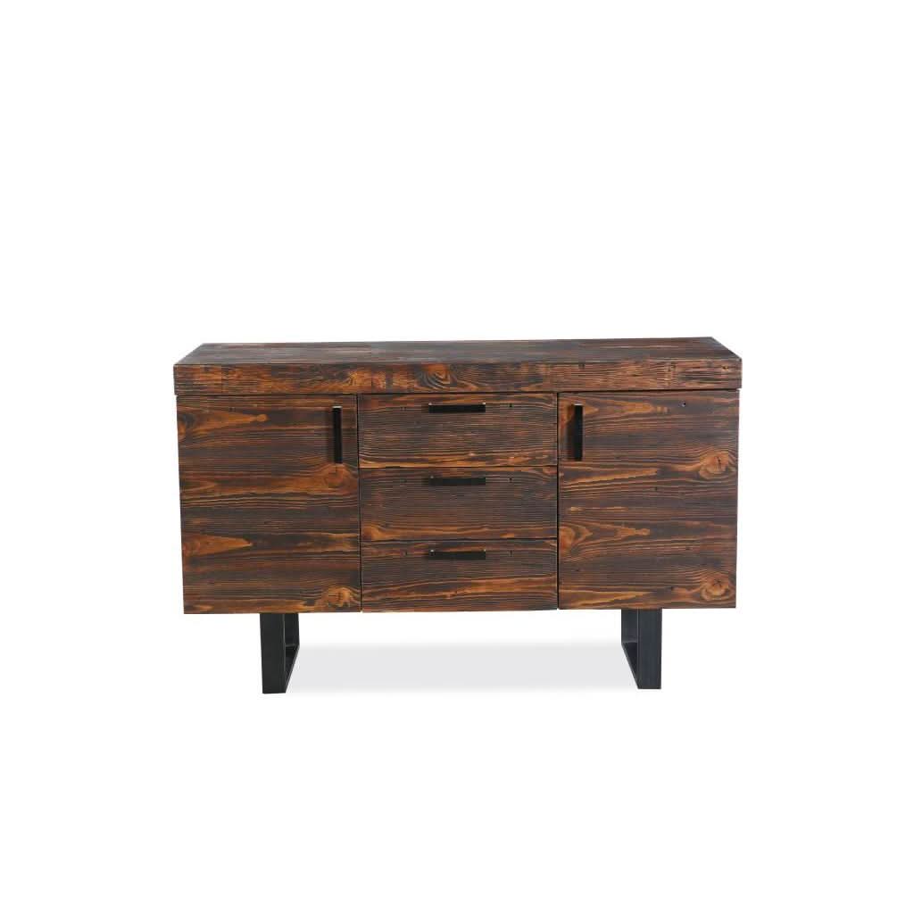 CASTILLE 2 DOOR/3 DRAWER SOLID RECYCLED PINE BUFFET/SIDEBOARD DARK RUSTIC - MyChocolateWood