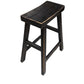 CHAGA RECYCLED ELM BAR STOOL IN DISTRESSED BLACK - MyChocolateWood