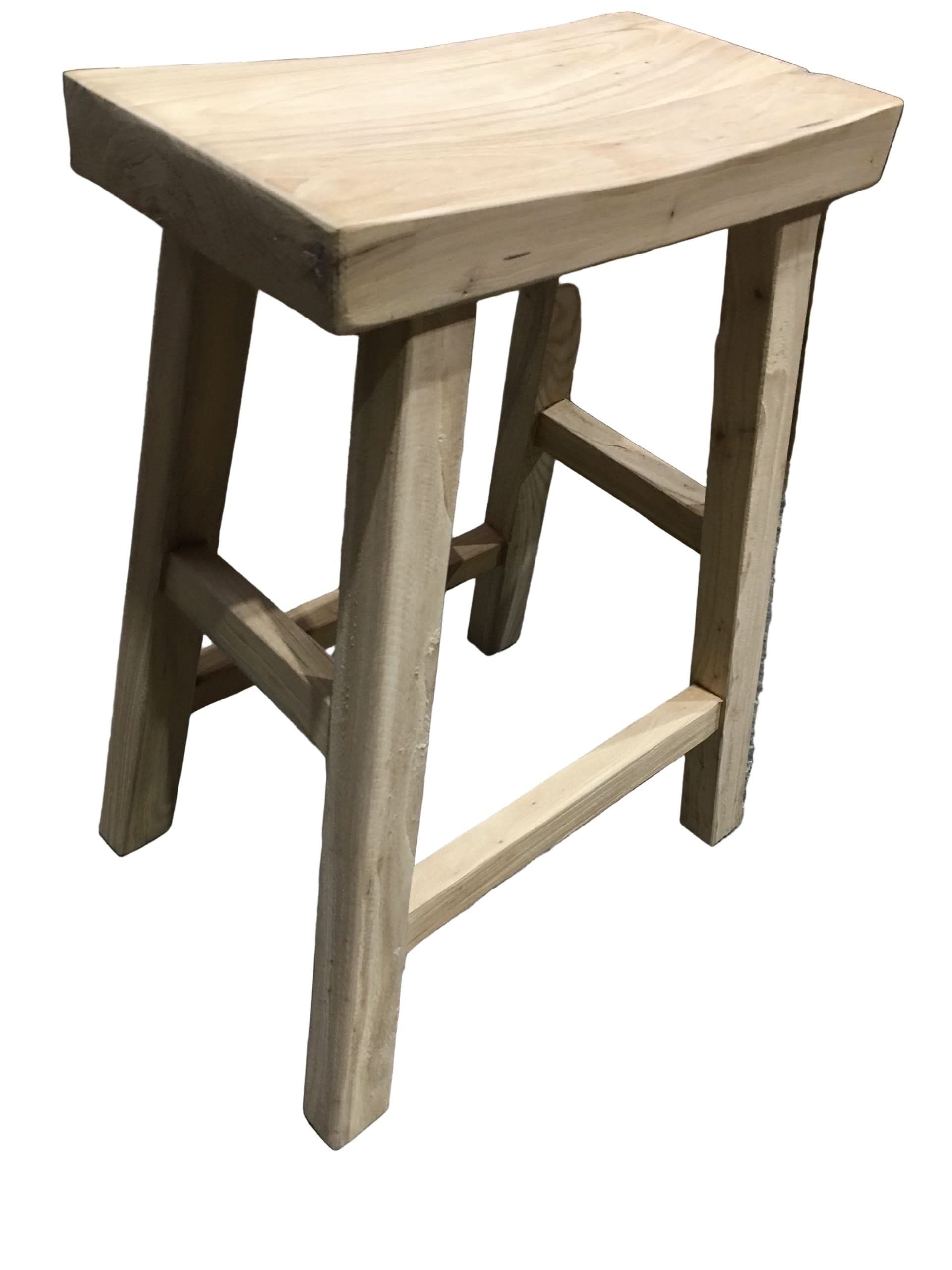 CHAGA RECYCLED ELM BAR STOOL IN NATURAL - MyChocolateWood