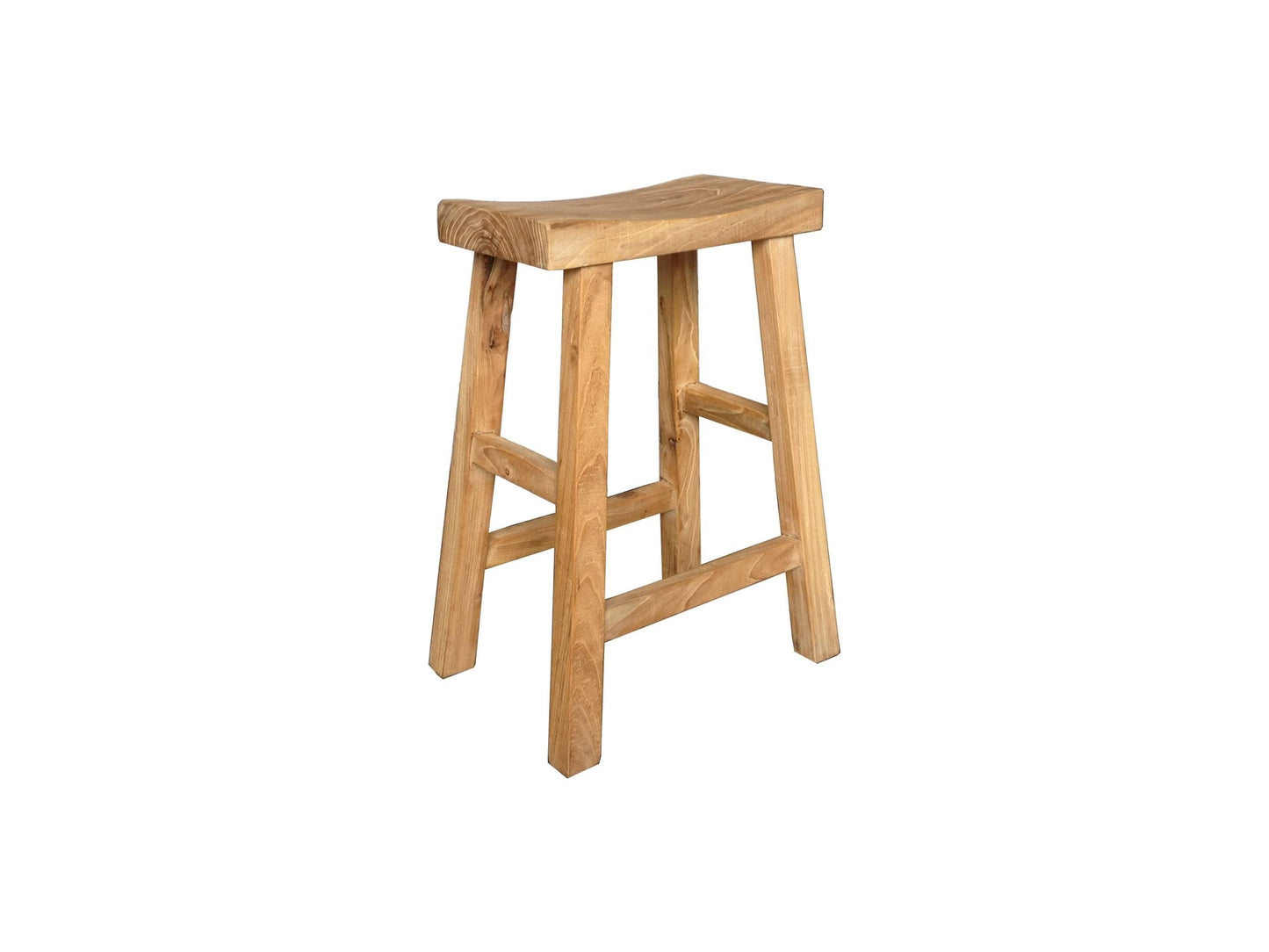 CHAGA RECYCLED ELM BAR STOOL IN NATURAL - MyChocolateWood