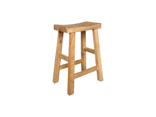 CHAGA RECYCLED ELM BAR STOOL IN NATURAL