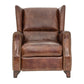 CHAMPIONS AGED LEATHER ARMCHAIR RECLINER IN ORIGINAL AGED LEATHER - MyChocolateWood