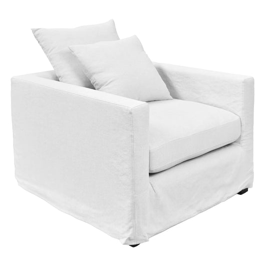 CHATEAU SLIPCOVER HAMPTONS STYLE ARMCHAIR IN CLOUD - MyChocolateWood