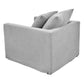 CHATEAU SLIPCOVER HAMPTONS STYLE ARMCHAIR IN SLATE GREY - MyChocolateWood