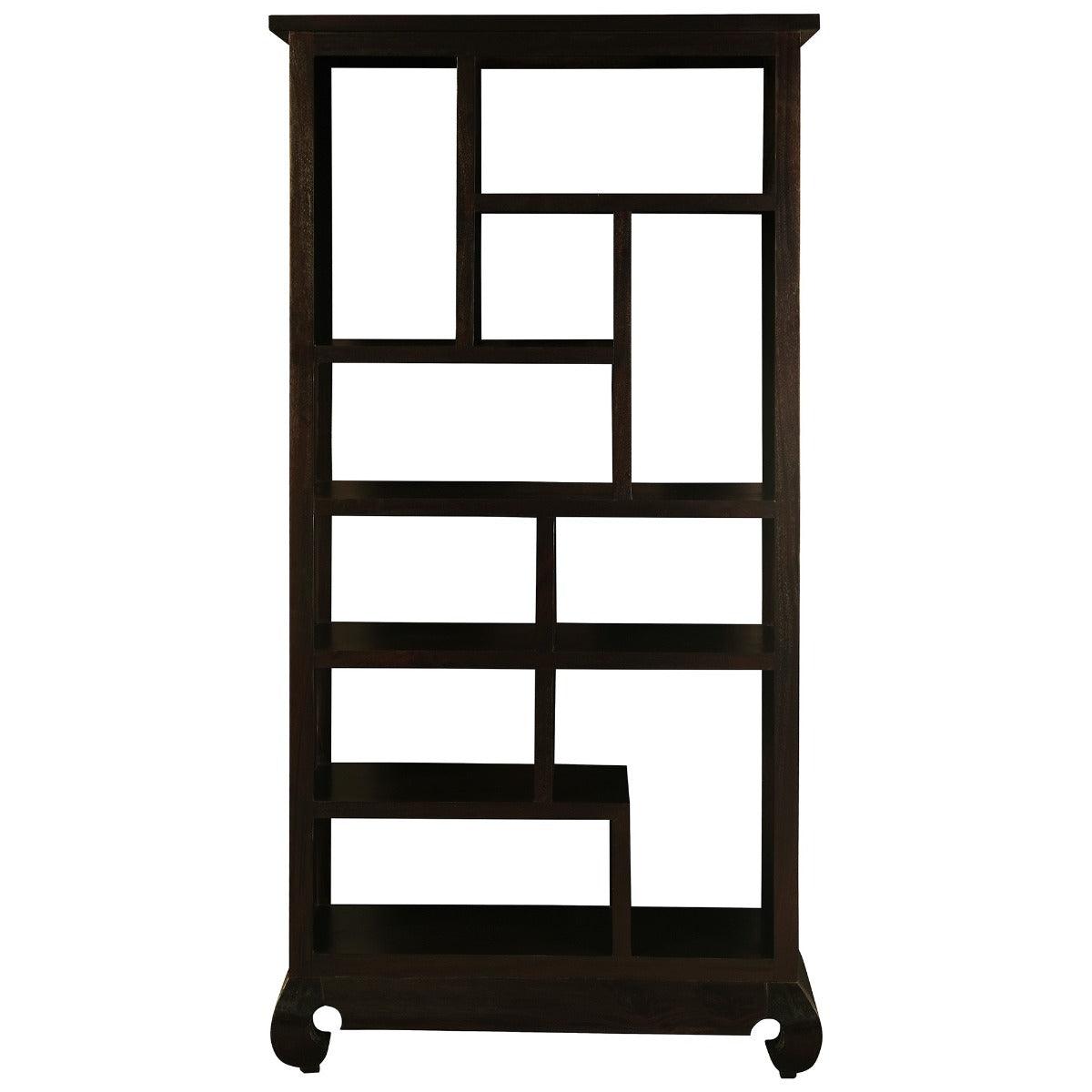 CHENGLEI DISPLAY UNIT ROOM DIVIDER OPIUM STYLE LEG IN CHOCOLATE - MyChocolateWood