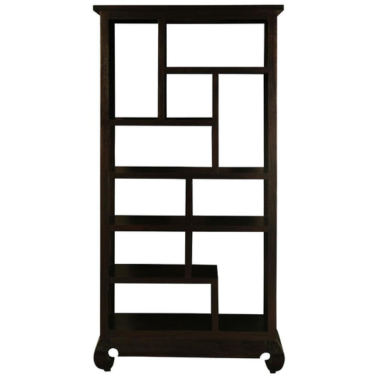 CHENGLEI DISPLAY UNIT ROOM DIVIDER OPIUM STYLE LEG IN CHOCOLATE - MyChocolateWood